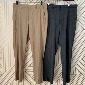 Murano 34x30 Lot of two 2 pairs Zac + Alex fit Dress Pants slim fit straight leg